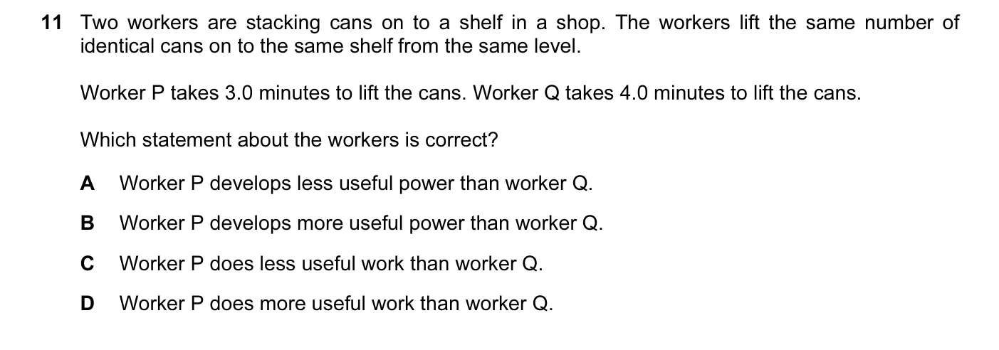 Question 11, June 2016, 0625 Paper 13