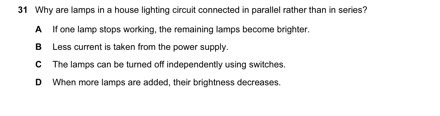 Question 31, June 2016, 0625 Paper 13