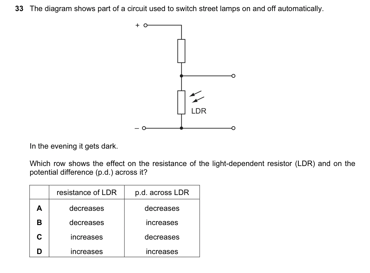 Question 33, June 2016, 0625 Paper 13