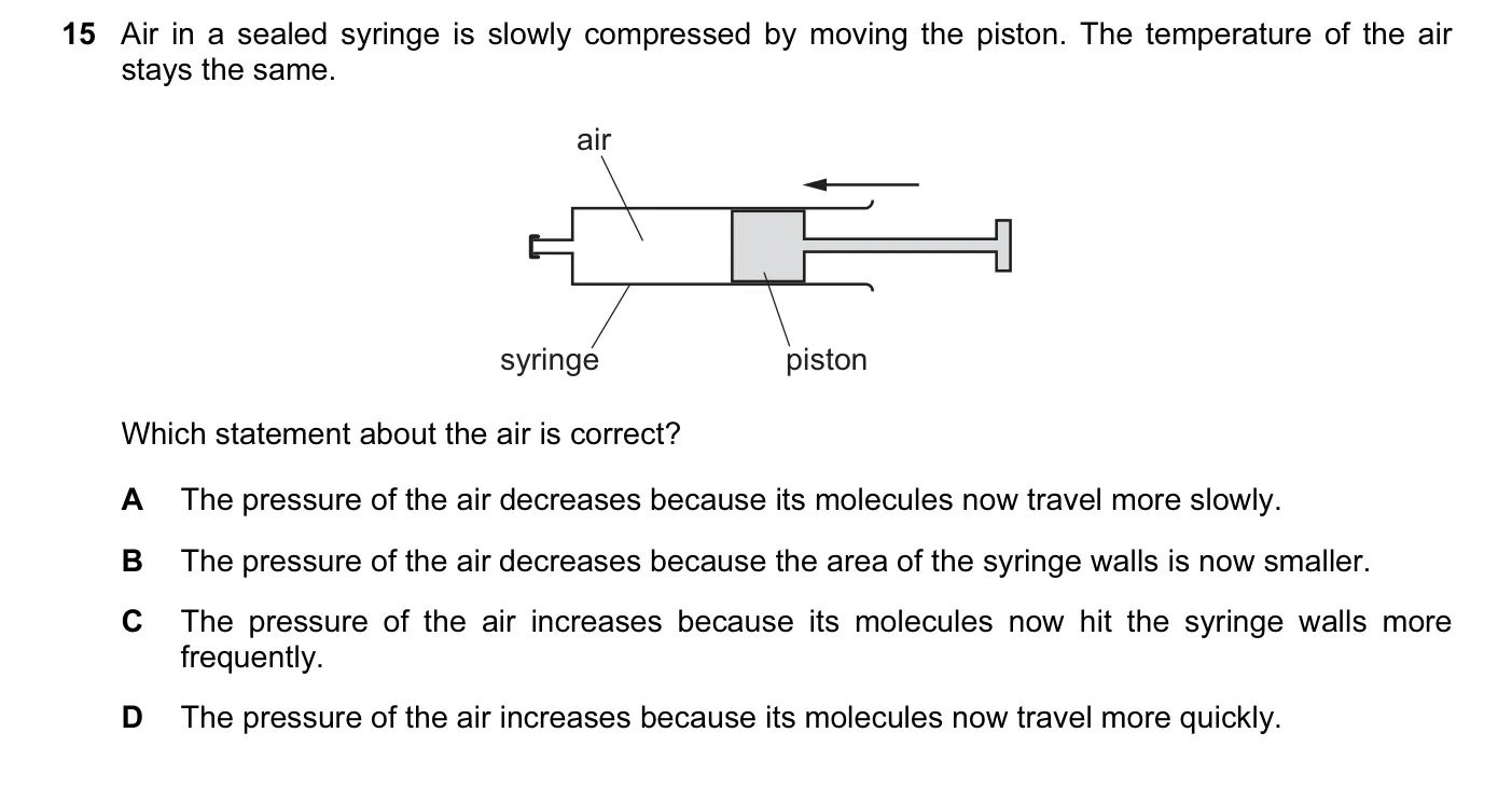 Question 15, March 2016, 0625 Paper 12