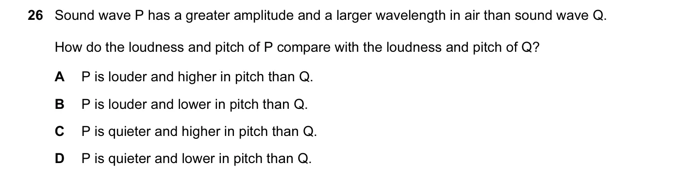 Question 26, March 2016, 0625 Paper 12