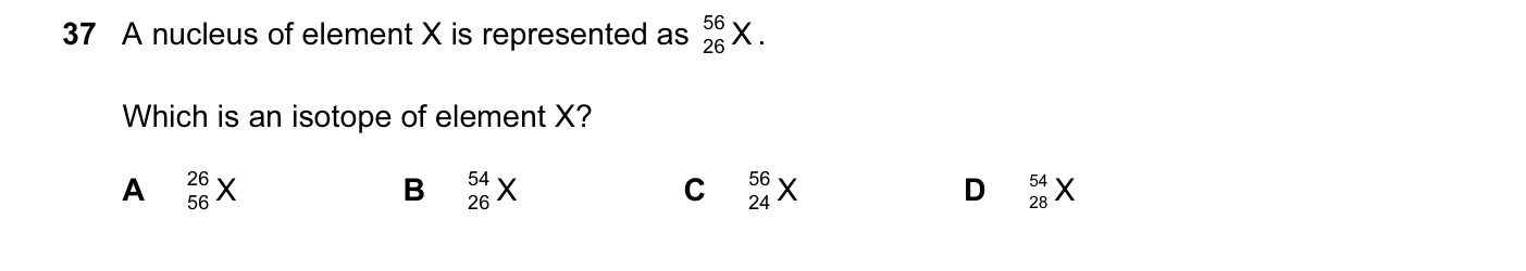 Question 37, March 2016, 0625 Paper 12