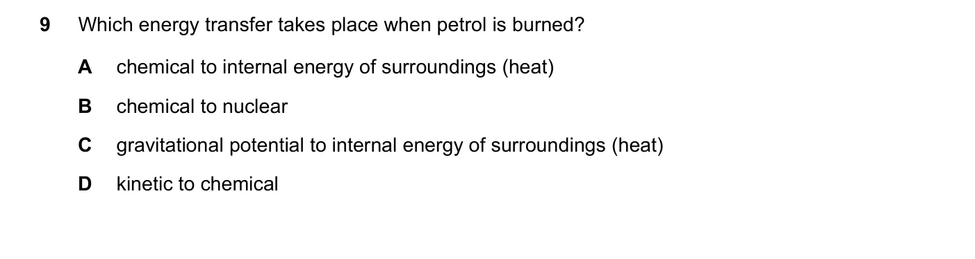 Question 9, November 2016, 0625 Paper 11