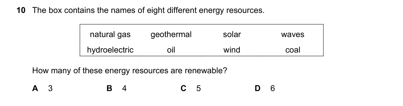 Question 10, November 2016, 0625 Paper 11