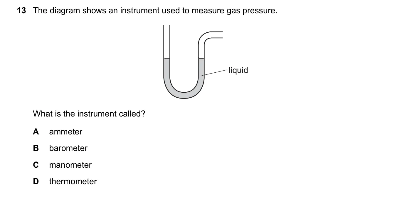 Question 13, November 2016, 0625 Paper 11