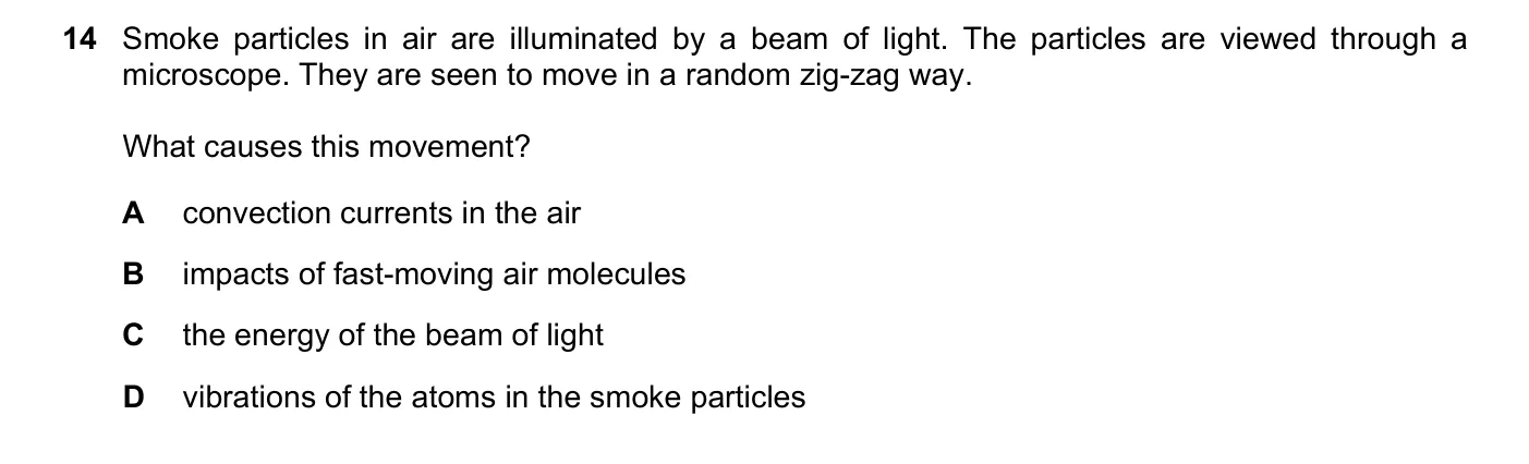 Question 14, November 2016, 0625 Paper 11