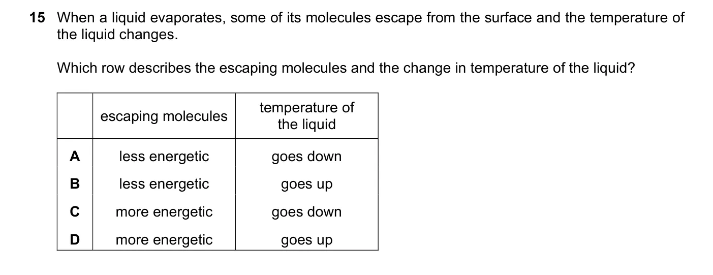 Question 15, November 2016, 0625 Paper 11