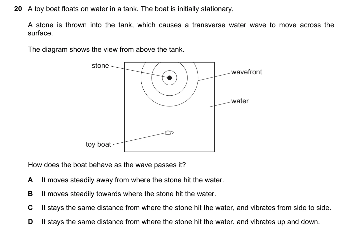 Question 20, November 2016, 0625 Paper 11