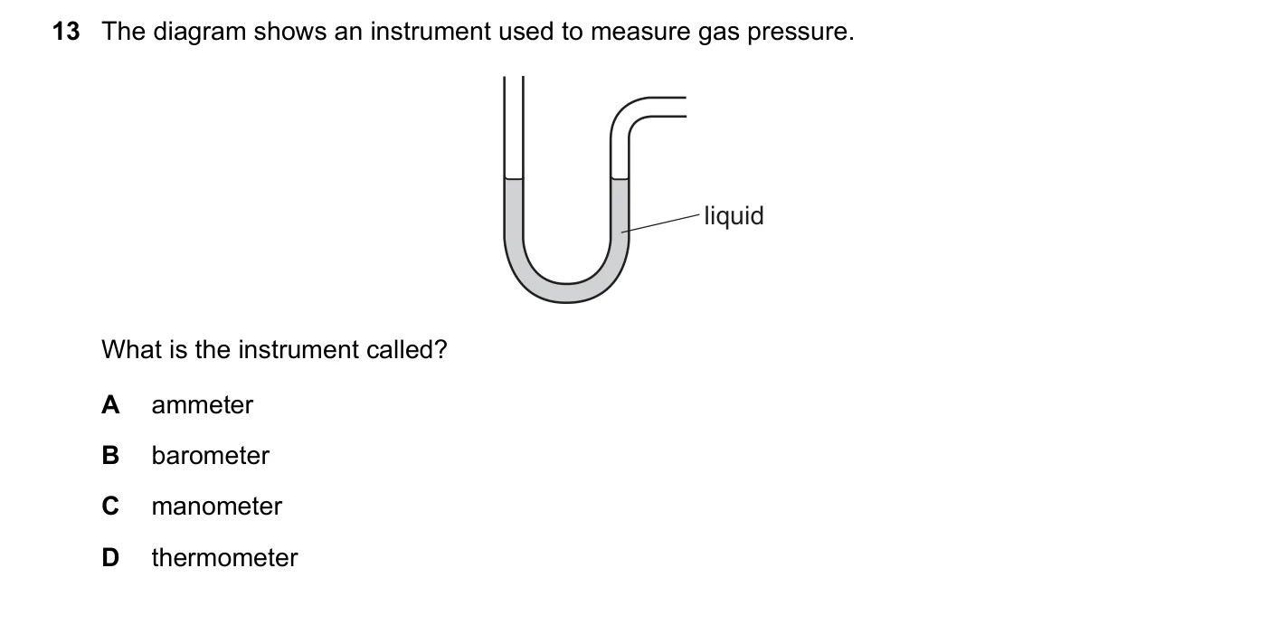 Question 13, November 2016, 0625 Paper 12