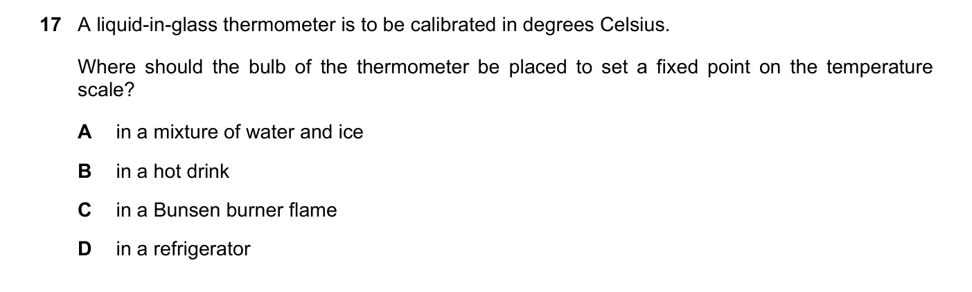 Question 17, November 2016, 0625 Paper 12