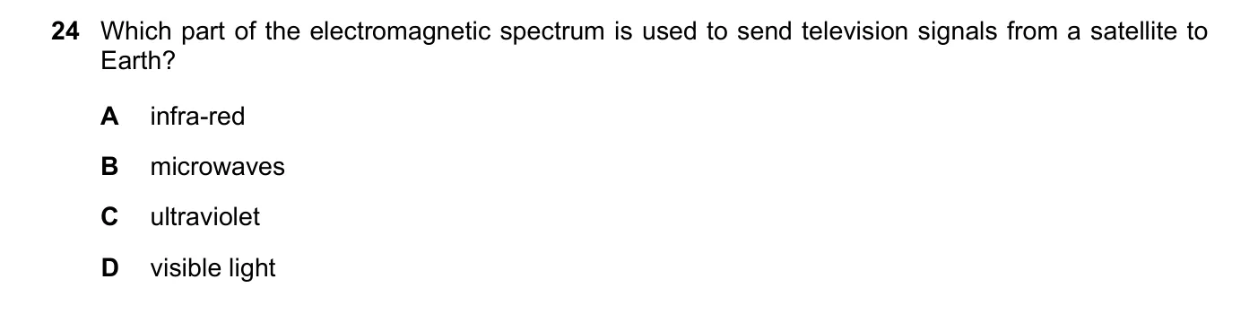 Question 24, November 2016, 0625 Paper 12