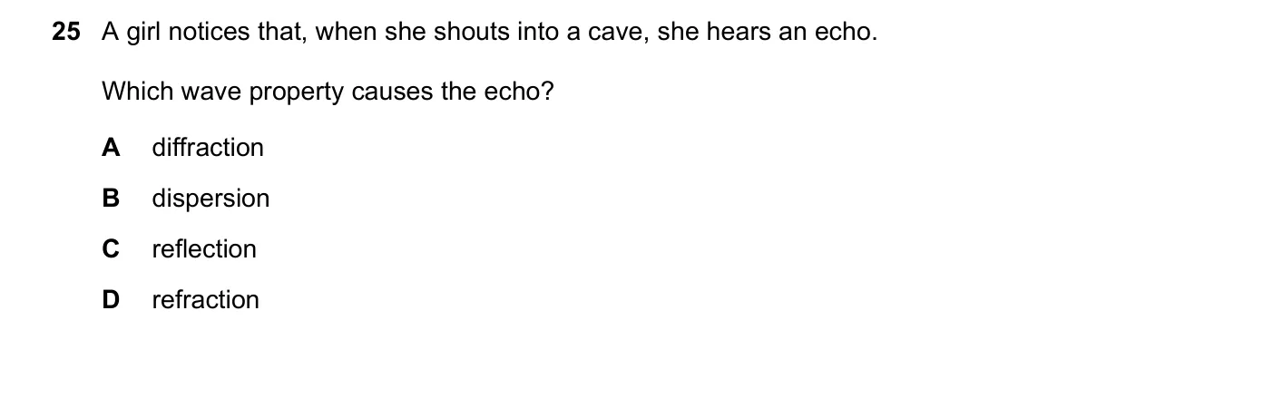 Question 25, November 2016, 0625 Paper 12
