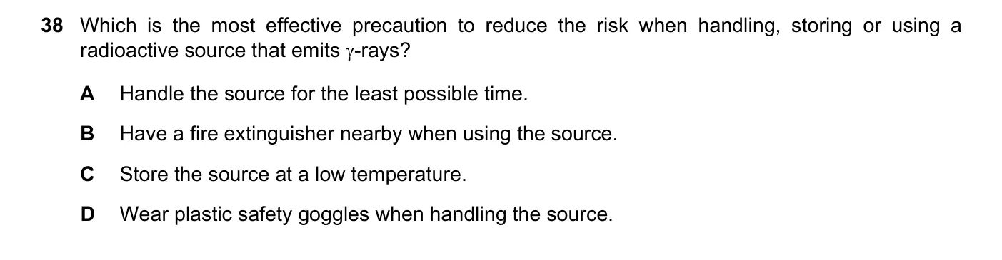 Question 38, November 2016, 0625 Paper 12