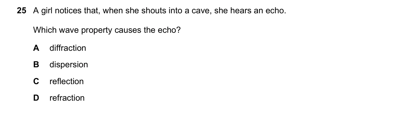 Question 25, November 2016, 0625 Paper 13