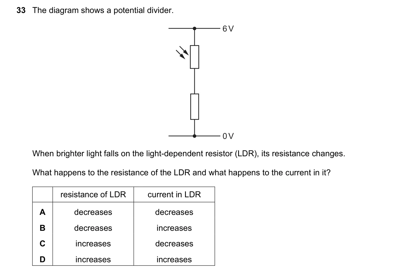 Question 33, November 2016, 0625 Paper 13
