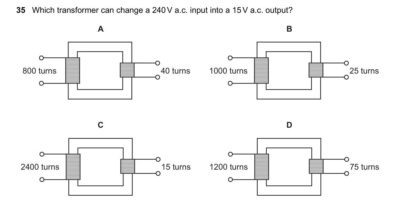 Question 35, November 2016, 0625 Paper 13