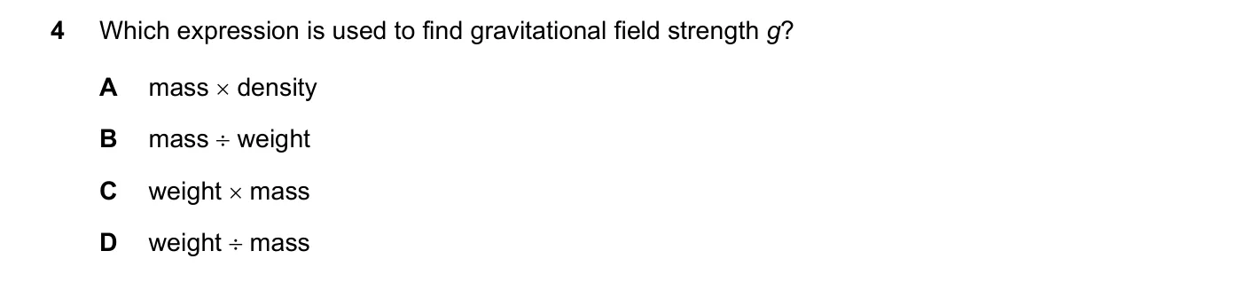 Question 4, June 2017, 0625 Paper 12