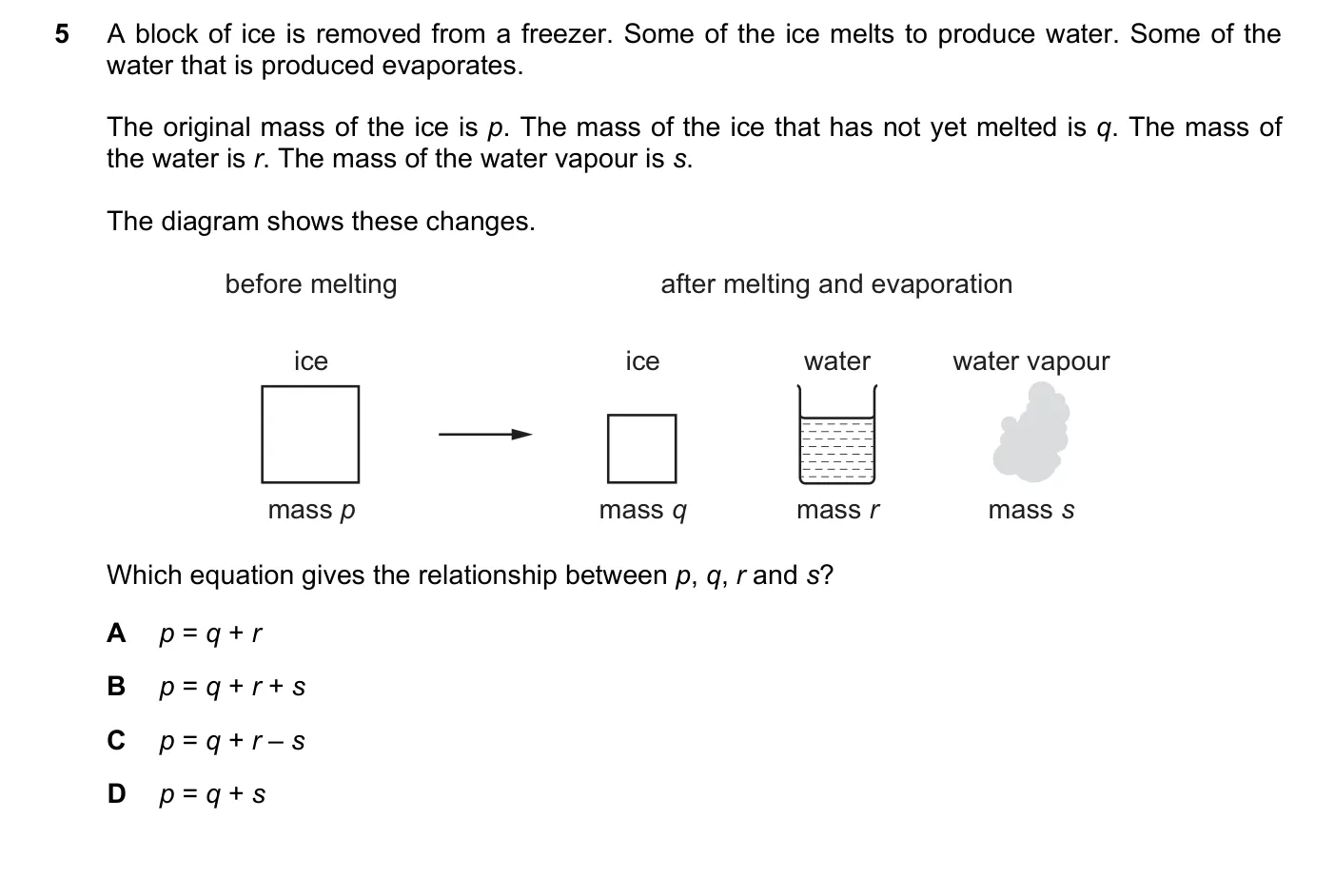 Question 5, June 2017, 0625 Paper 12