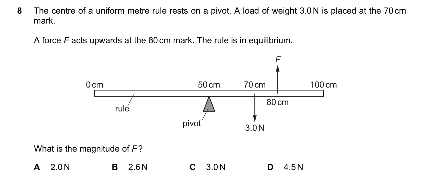 Question 8, June 2017, 0625 Paper 12