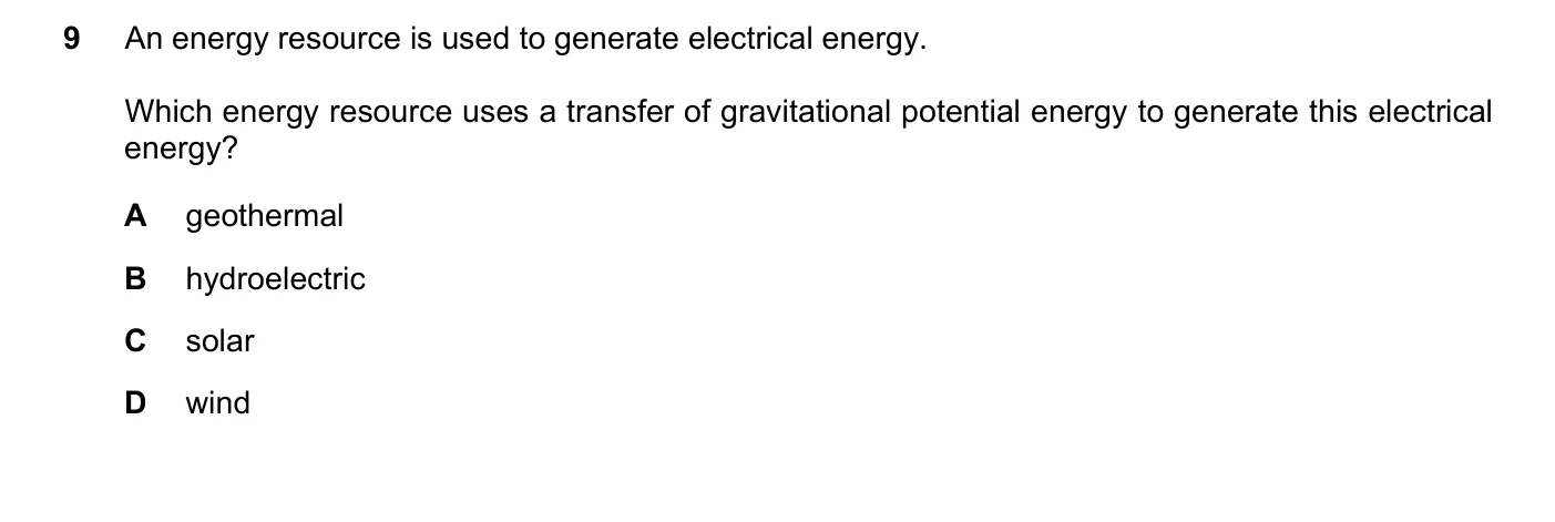 Question 9, June 2017, 0625 Paper 12
