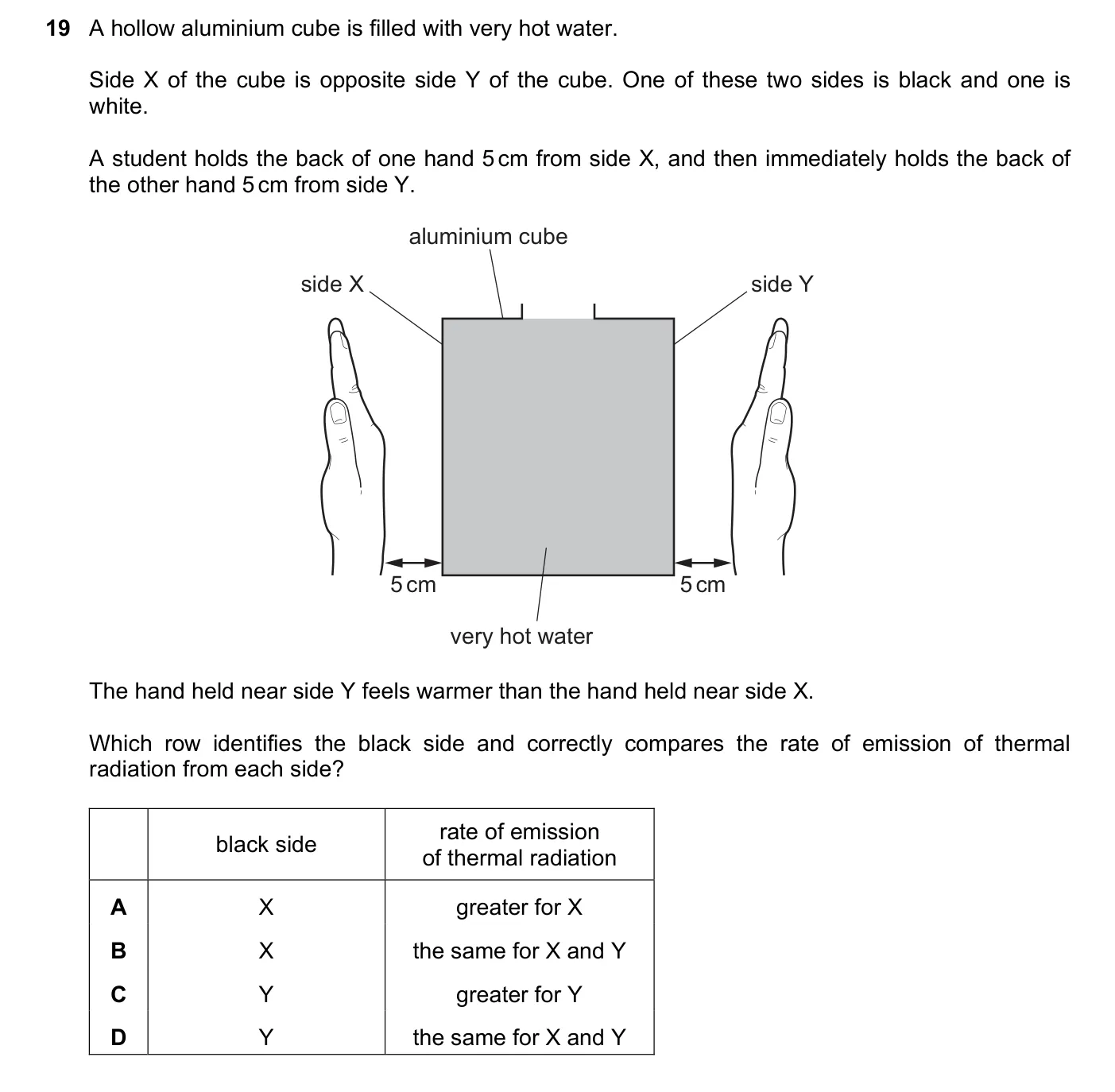 Question 19, June 2017, 0625 Paper 12