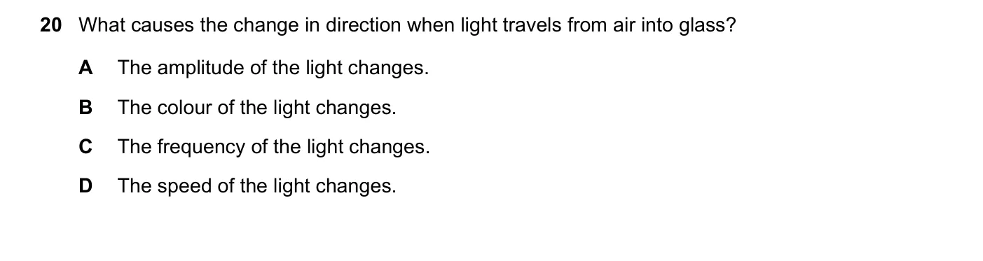 Question 20, June 2017, 0625 Paper 12