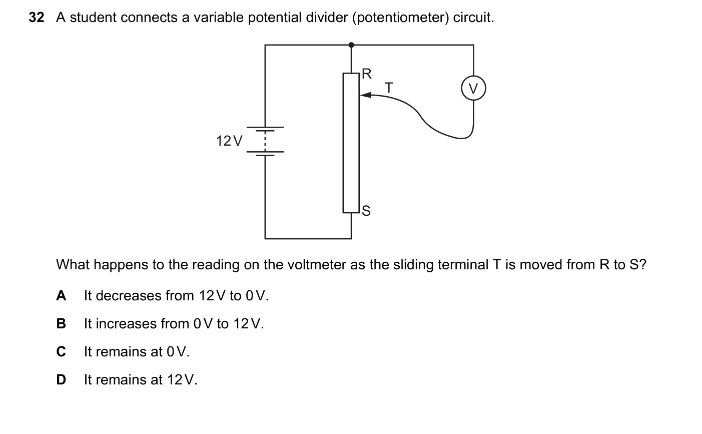 Question 32, June 2017, 0625 Paper 12