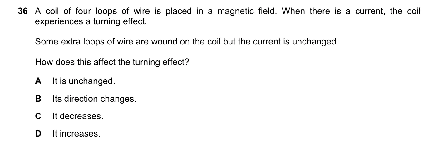 Question 36, June 2017, 0625 Paper 12