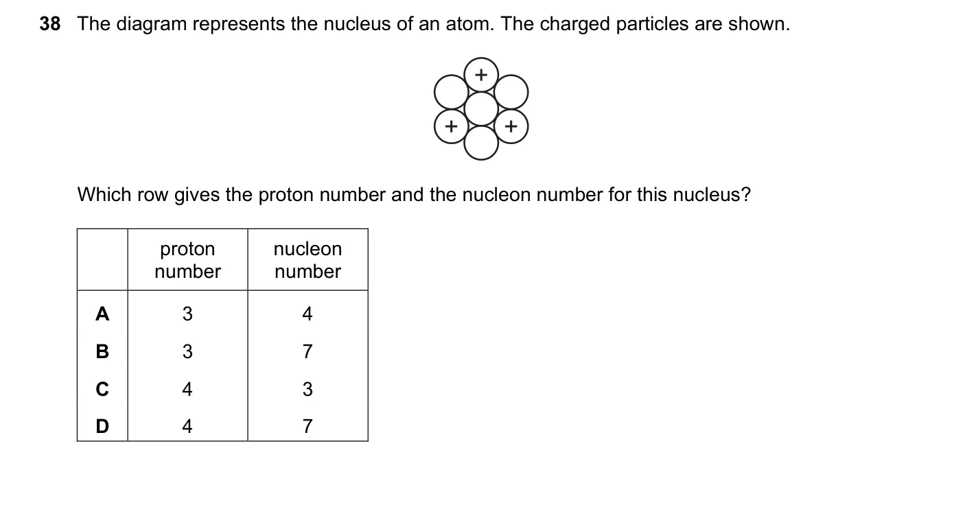 Question 38, June 2017, 0625 Paper 12