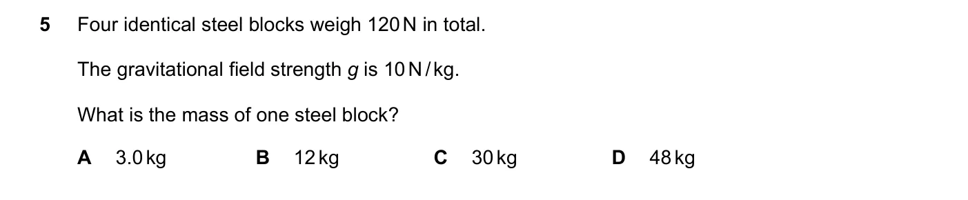 Question 5, June 2017, 0625 Paper 13