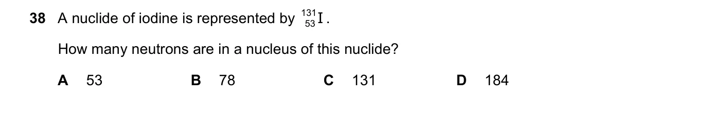 Question 38, June 2017, 0625 Paper 13