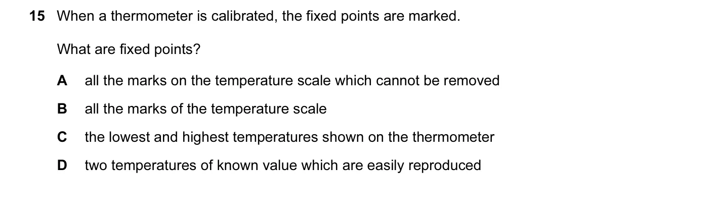 Question 15, March 2017, 0625 Paper 12
