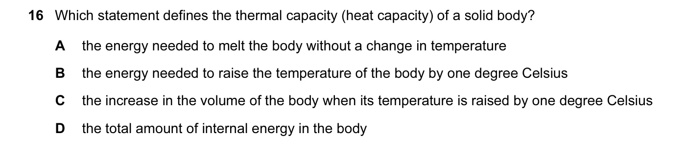 Question 16, March 2017, 0625 Paper 12
