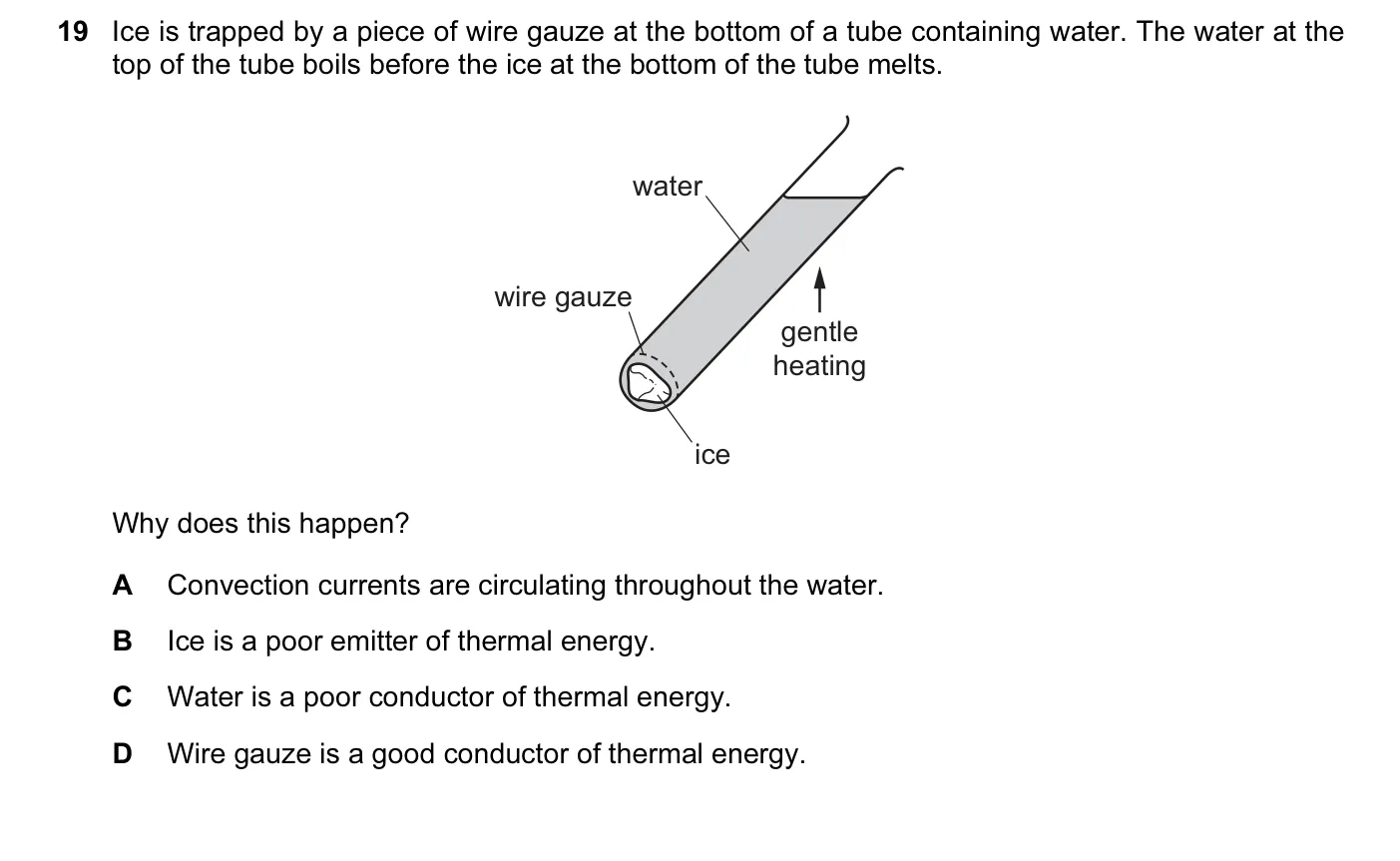 Question 19, March 2017, 0625 Paper 12