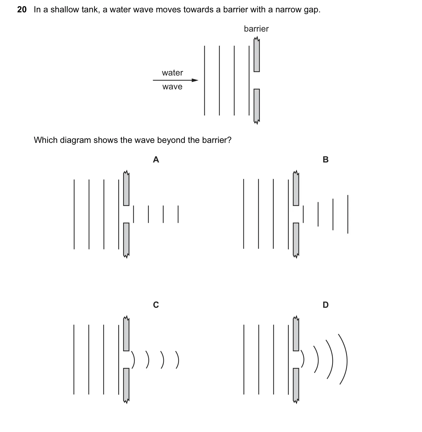 Question 20, March 2017, 0625 Paper 12