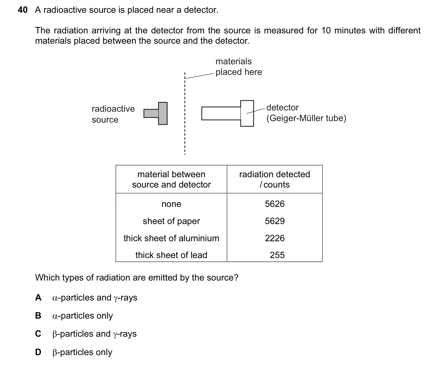 Question 40, March 2017, 0625 Paper 12