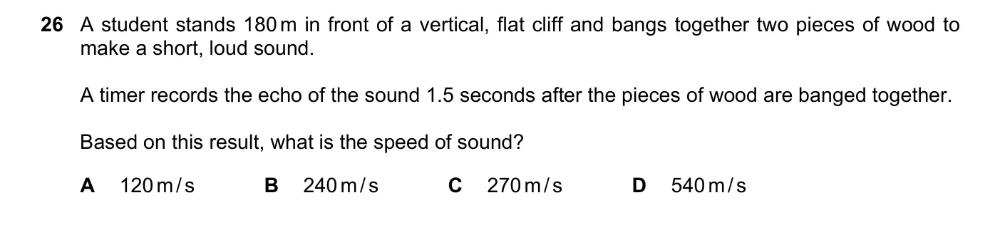 Question 26, November 2017, 0625 Paper 11