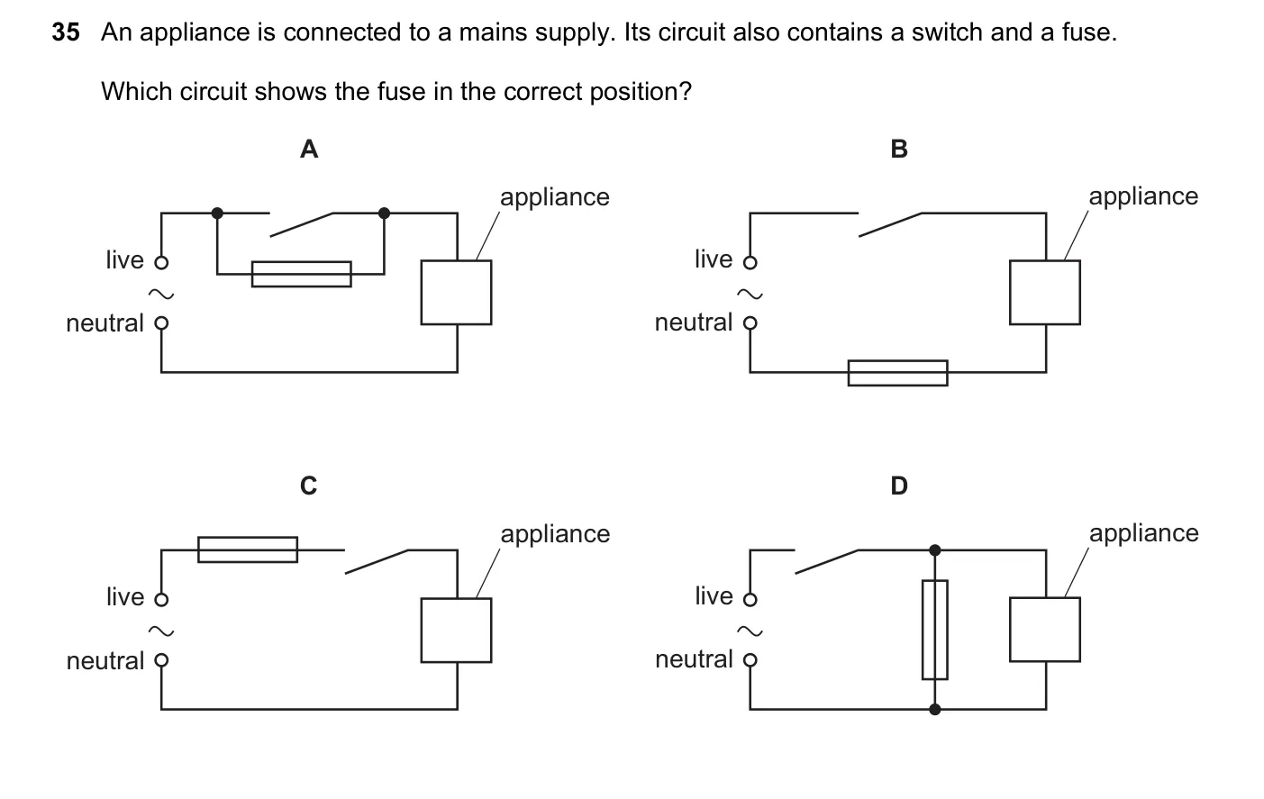 Question 35, November 2017, 0625 Paper 11