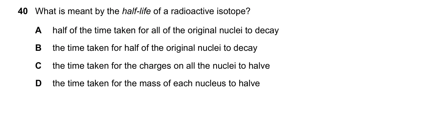 Question 40, November 2017, 0625 Paper 11