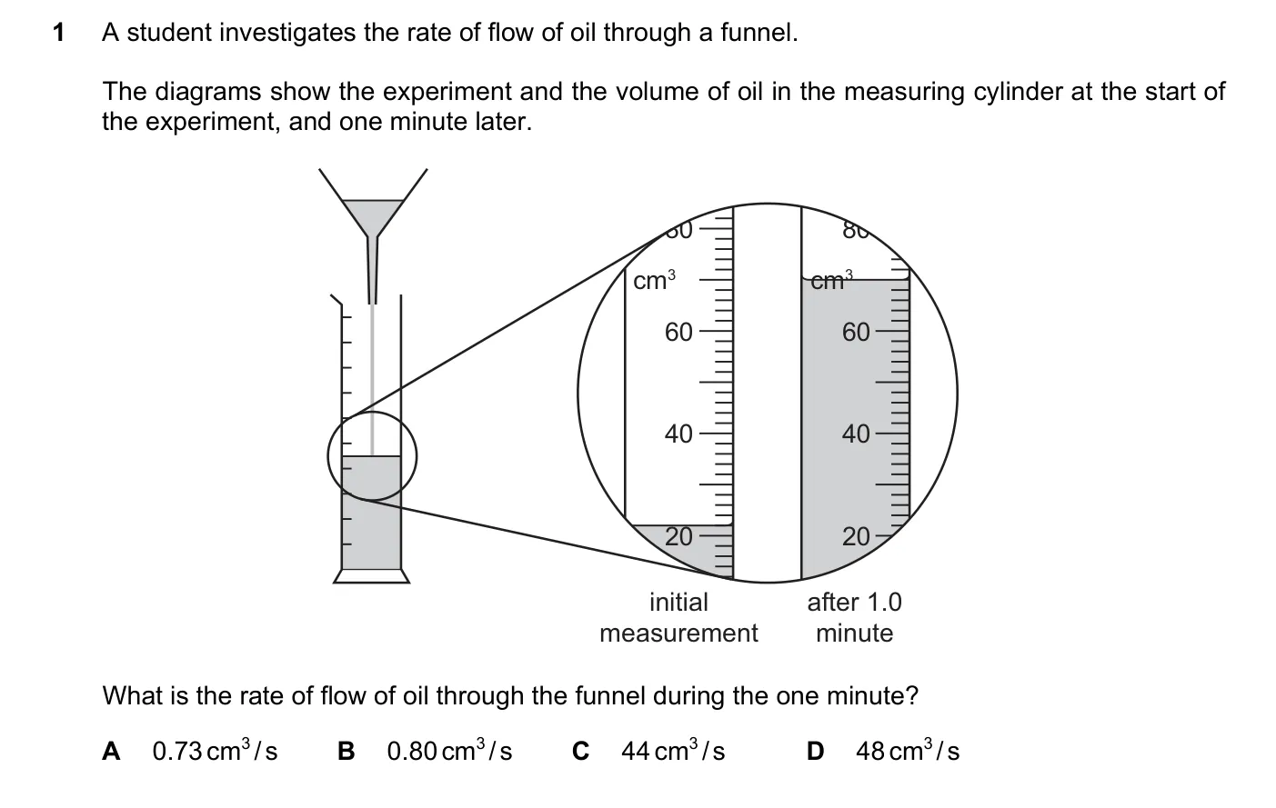 Question 1, November 2017, 0625 Paper 12