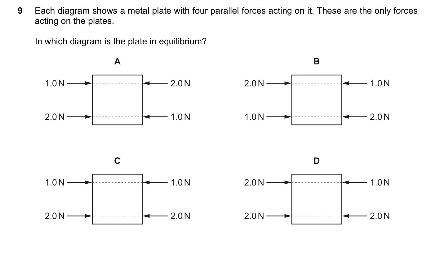 Question 9, November 2017, 0625 Paper 12