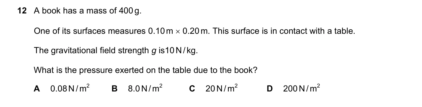 Question 12, November 2017, 0625 Paper 12