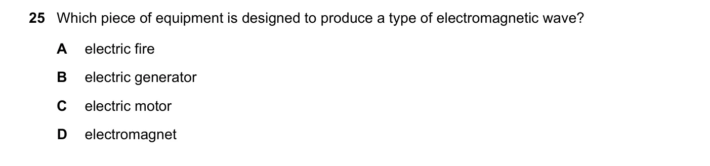 Question 25, November 2017, 0625 Paper 12