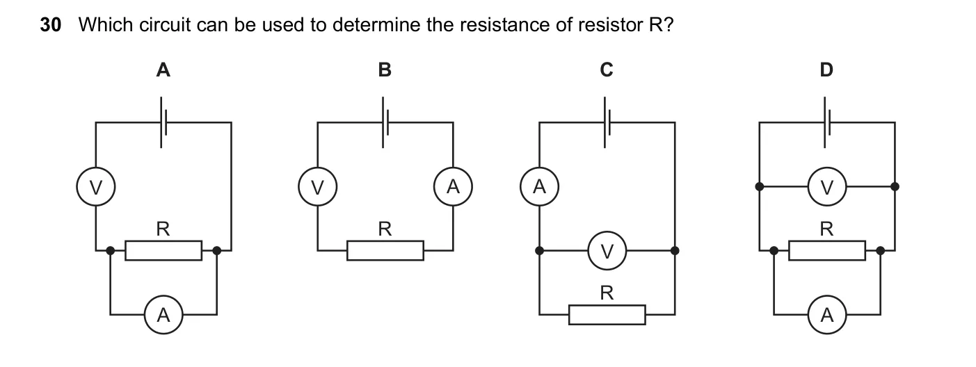 Question 30, November 2017, 0625 Paper 12