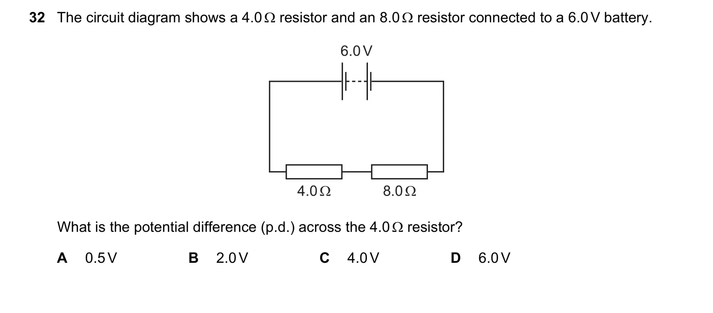 Question 32, November 2017, 0625 Paper 12