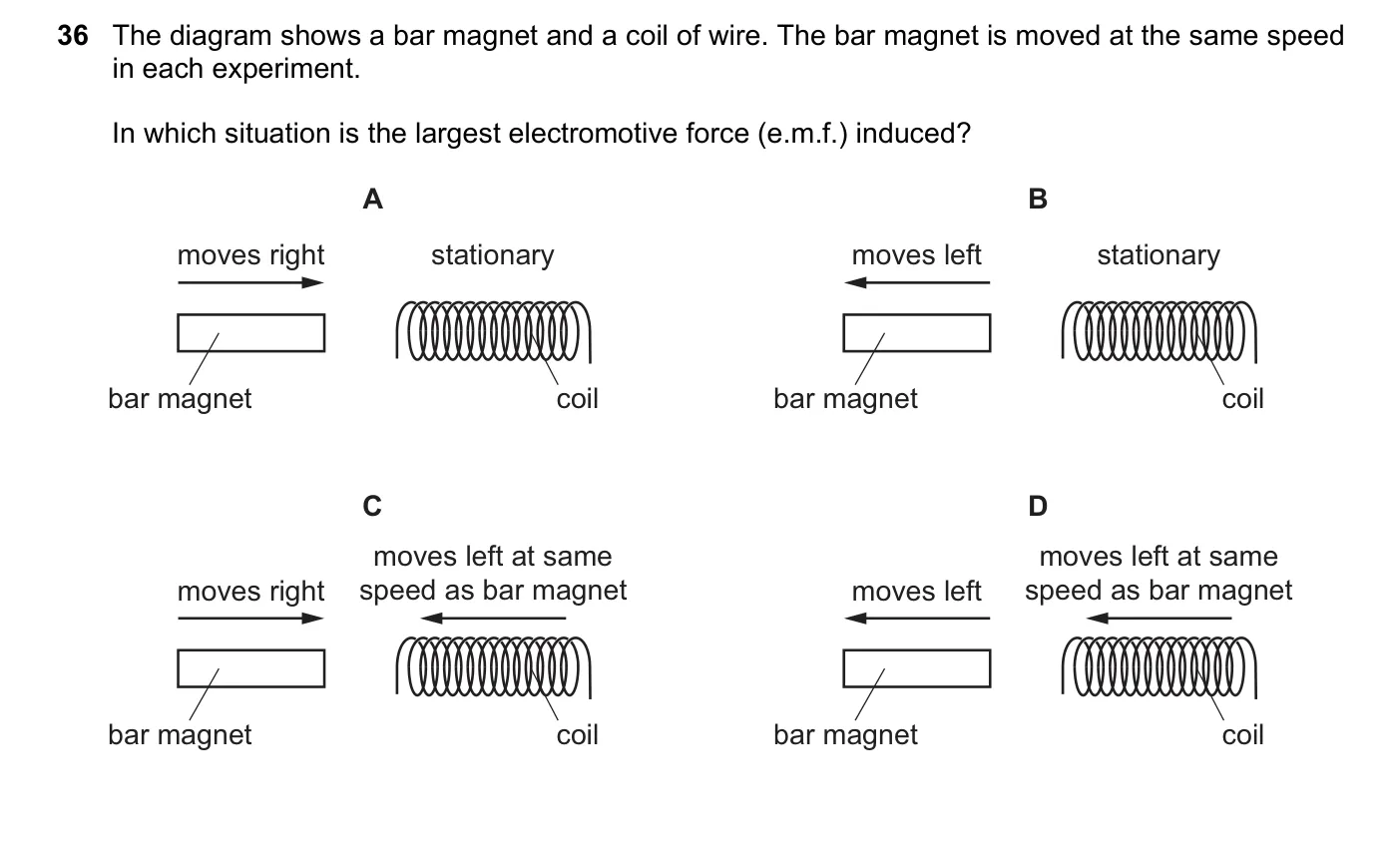 Question 36, November 2017, 0625 Paper 12
