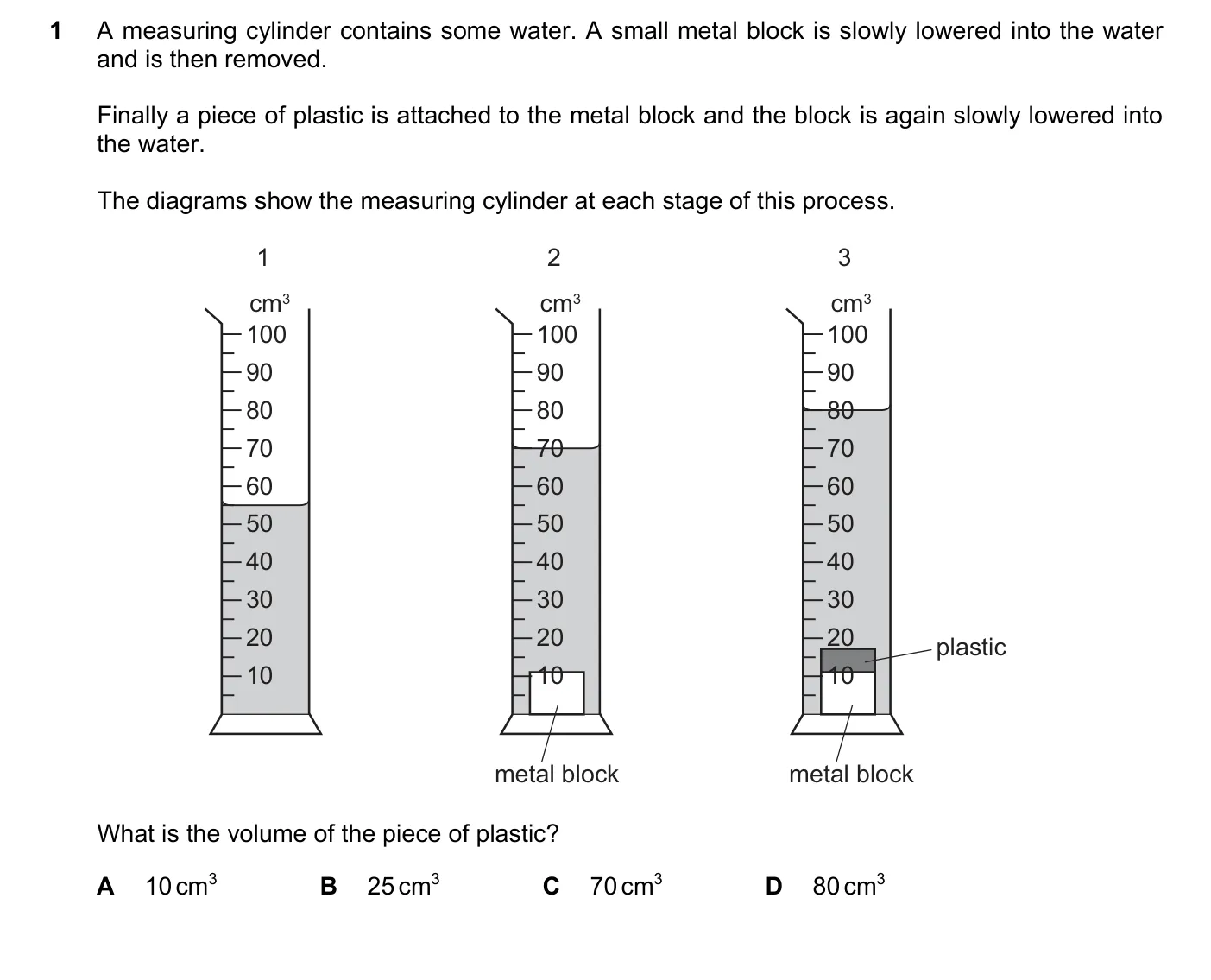 Question 1, November 2017, 0625 Paper 13