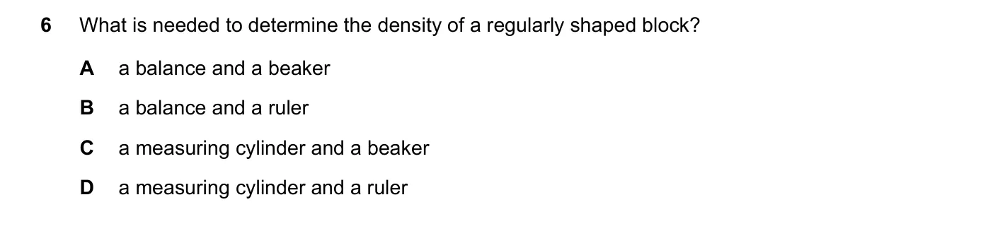 Question 6, November 2017, 0625 Paper 13