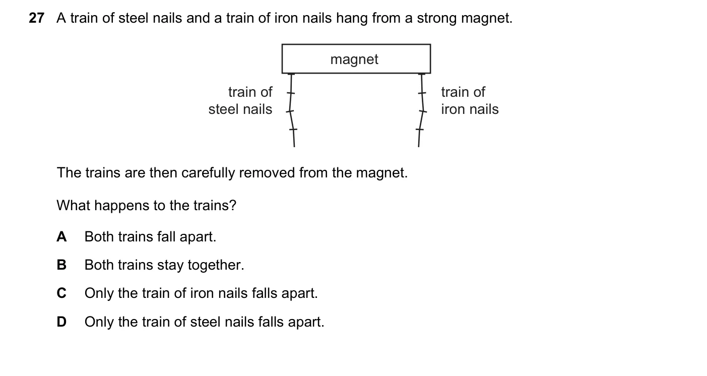 Question 27, November 2017, 0625 Paper 13