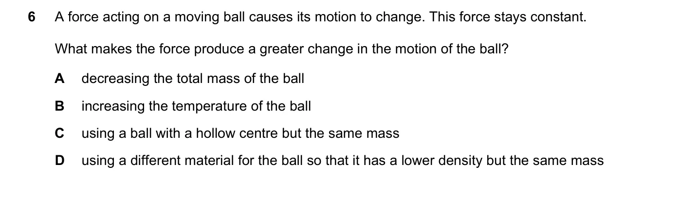 Question 6, June 2018, 0625 Paper 21